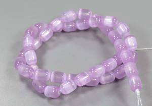 Бусины из селенита, бочонок темно-розовый 9-6,5 мм