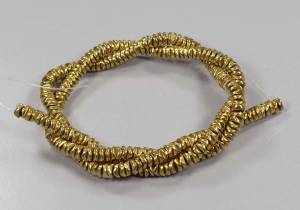 Бусины из гематита, чипсы золотистые 4-1 мм