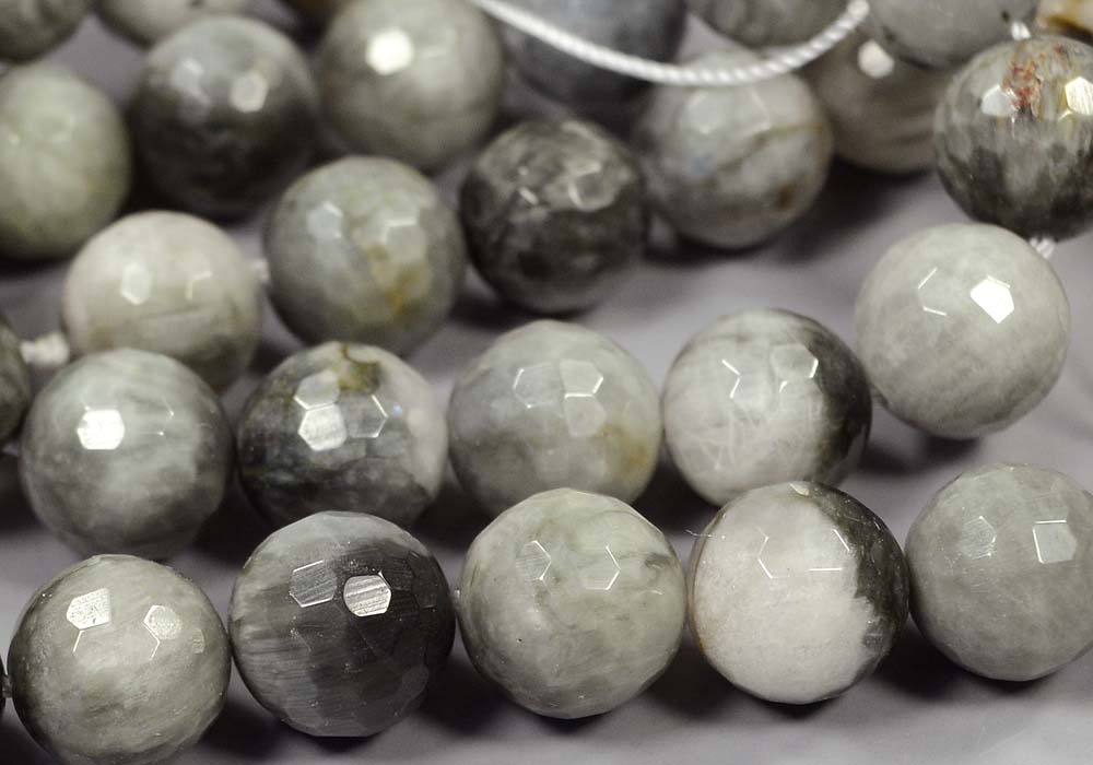 Бусины из кошачьего глаза, шар с огранкой 10 мм - натуральный камень
