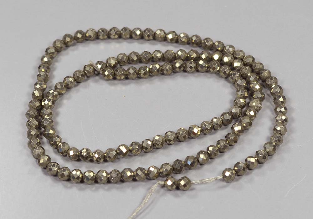 Бусины из пирита, огранка 3,5 мм - цена