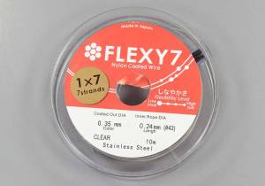 Ювелирный тросик 0,35 мм Flexy 7, 10 метров, серебряный