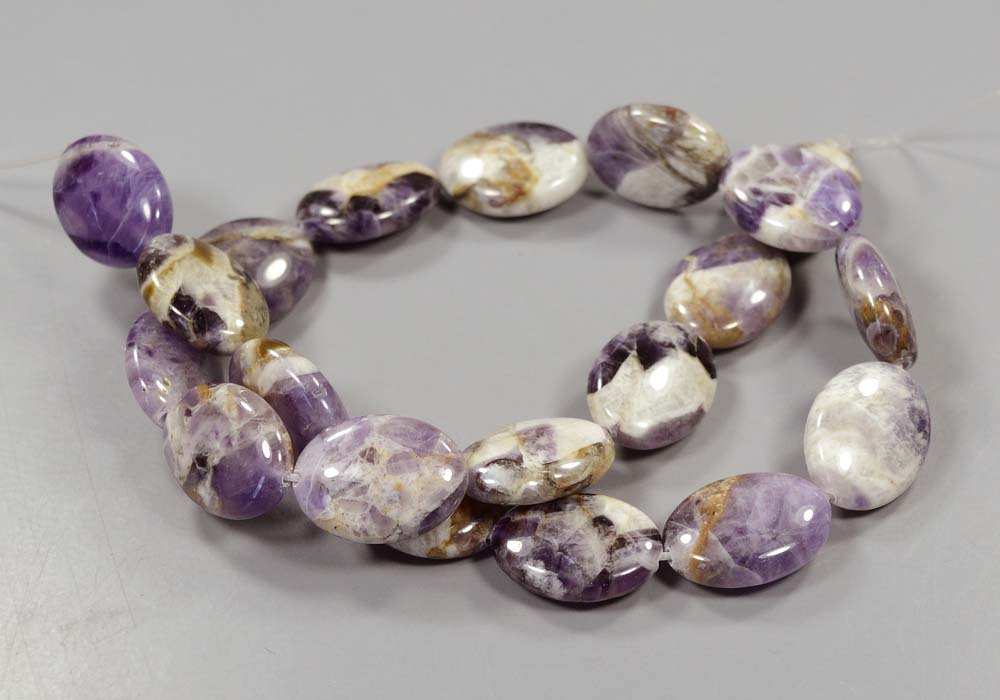 Бусины из аметиста, овал 20-15 мм - фото товара