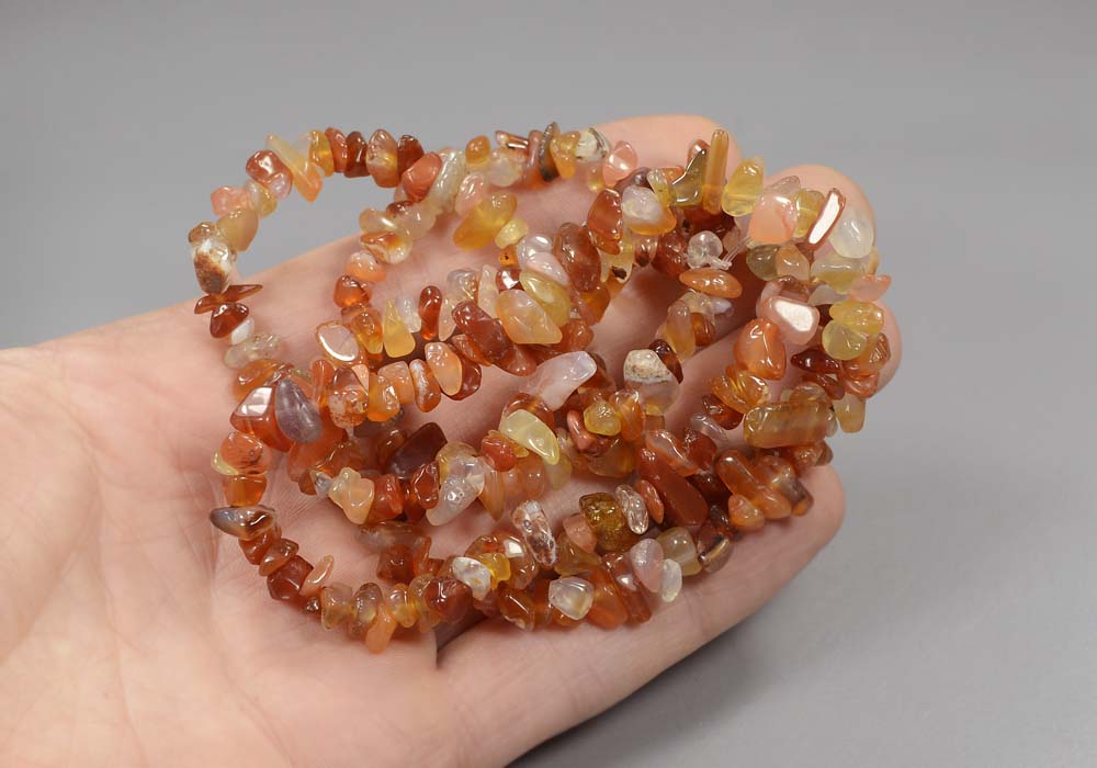 Сердолик бусины крошка 12-5 мм - купить