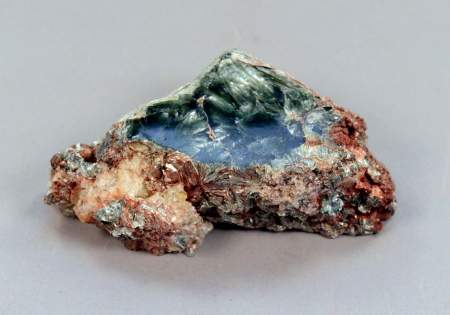Серафинит с кальцитом, полированный срез 35,91