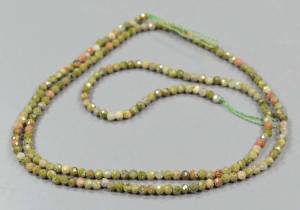 Бусины из унакита, шар с огранкой 2 мм - фото товара