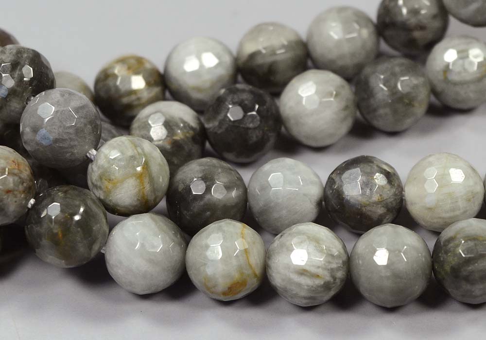 Бусины из кошачьего глаза, шар с огранкой 8 мм - натуральный камень