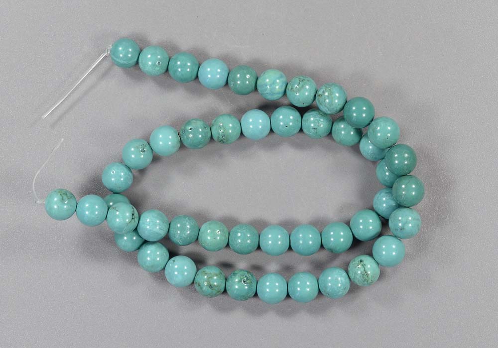 Бирюза зеленая бусины 8,5 мм - стоимость