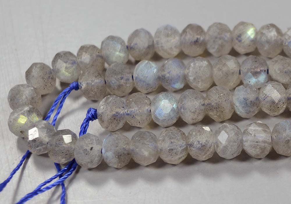 Бусины из лабрадора, рондель с огранкой 5,5-4 мм - где купить