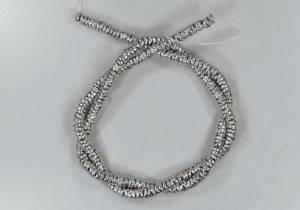 Бусины из гематита, чипсы серебристые 4-1 мм - Фото 1